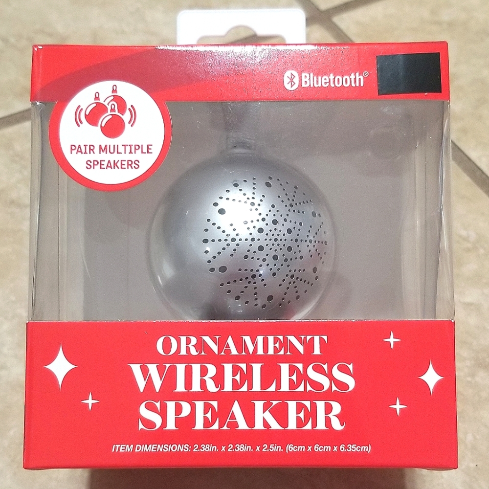 Vivitar Silver Ornament Bluetooth Wireless Speaker
